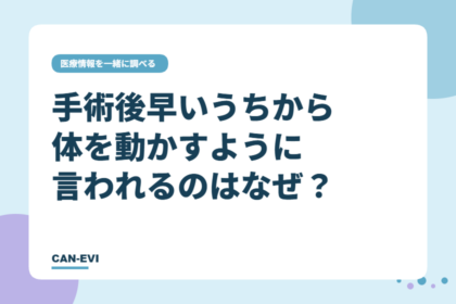 手術後早いうちから体を動かすように言われるのはなぜ?