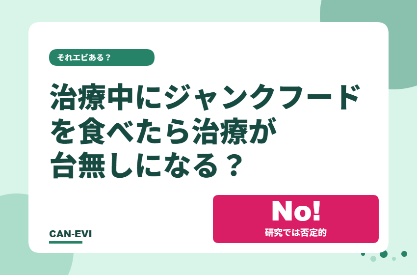 治療中にジャンクフードを食べたら治療が台無しになる？