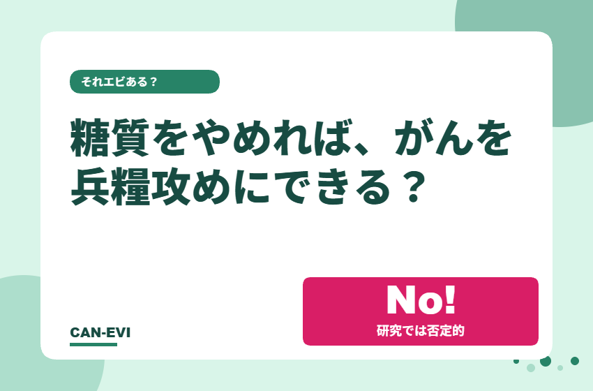 糖質を摂らなければ、がんを兵糧攻めにできる？